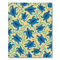 Whimsical Blue Sea Turtles Swirl Rug