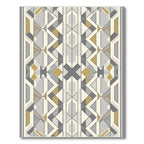 Geometric Art Deco Gold Gray Rug