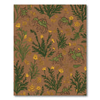 Whimsical Green Critter Yellow Floral Field Rug