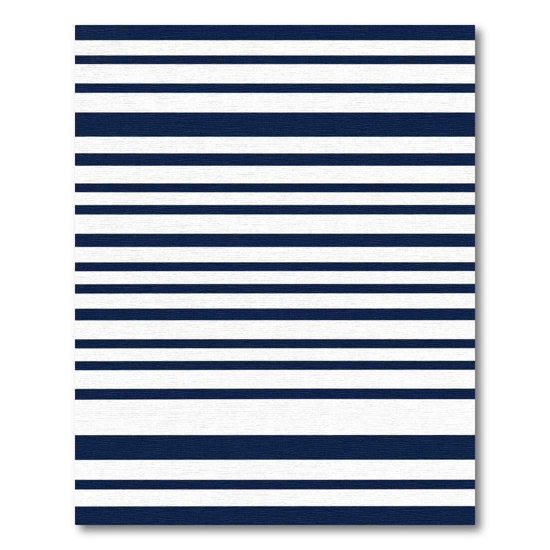 Deep Blue White Horizon Stripes Rug