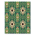 Green Earthy Tones Abstract Organic Rug
