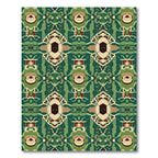 Green Earthy Tones Abstract Organic Rug