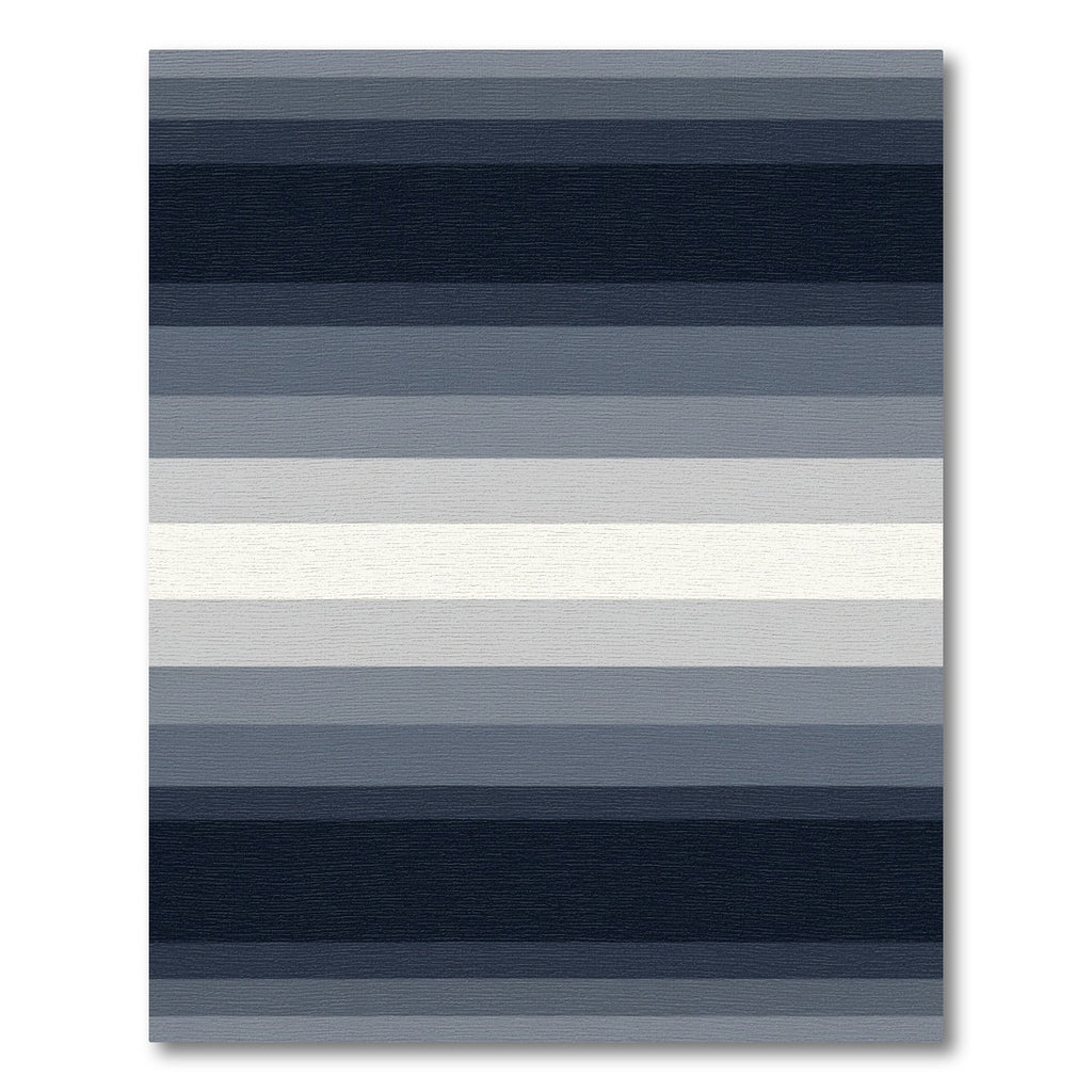 Modern Navy Gray Gradient Stripes Rug