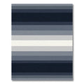 Modern Navy Gray Gradient Stripes Rug