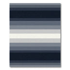 Modern Navy Gray Gradient Stripes Rug