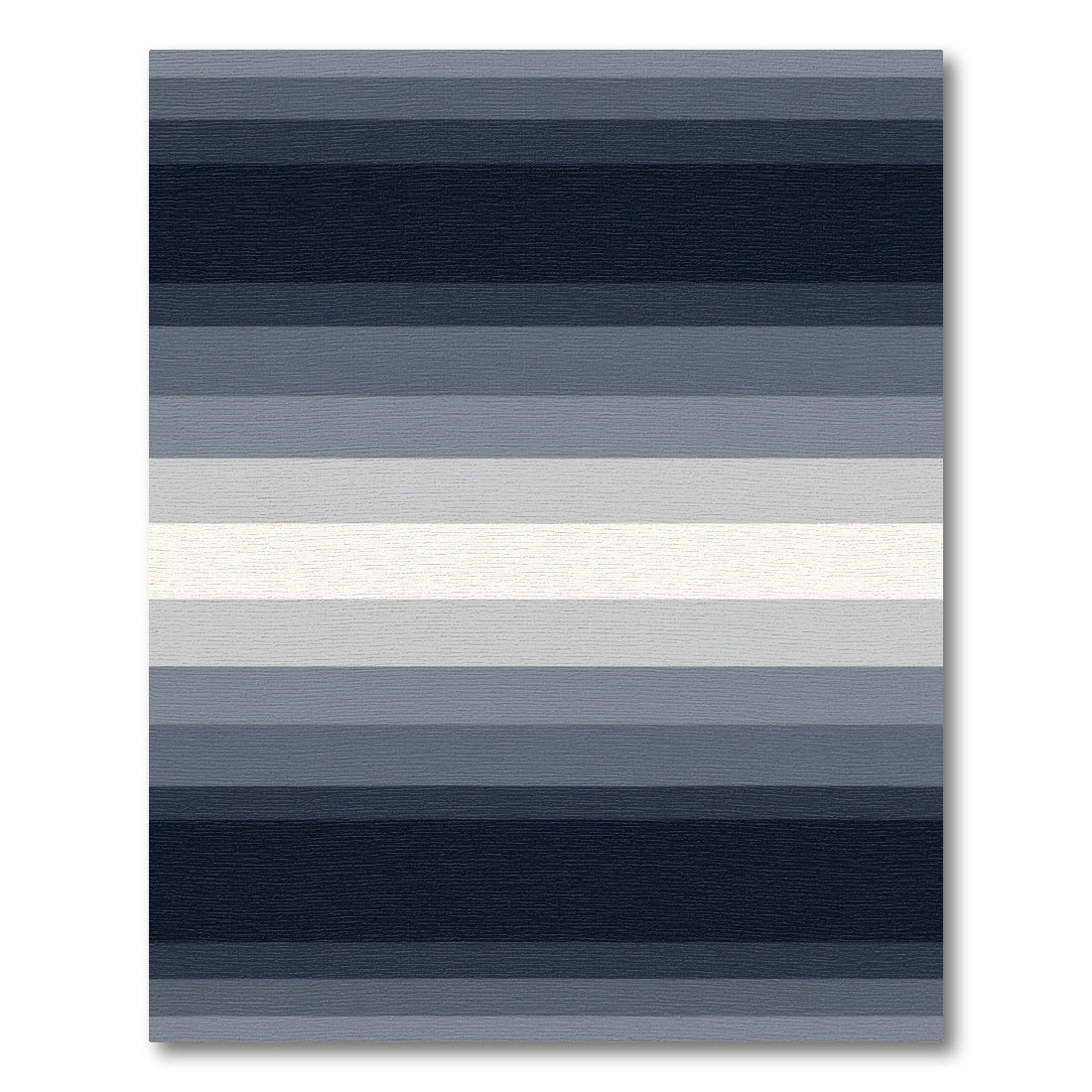 Modern Navy Gray Gradient Stripes Rug