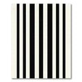 Classic Black White Parallel Lines Rug