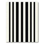 Classic Black White Parallel Lines Rug