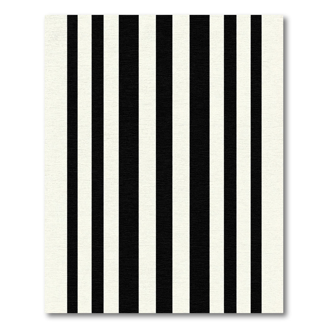 Classic Black White Parallel Lines Rug