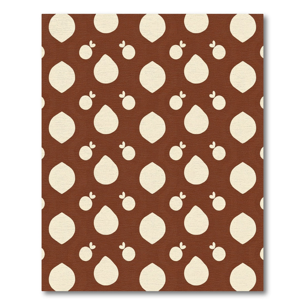 Cream and Brown Droplet Cluster Rug