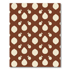 Cream and Brown Droplet Cluster Rug