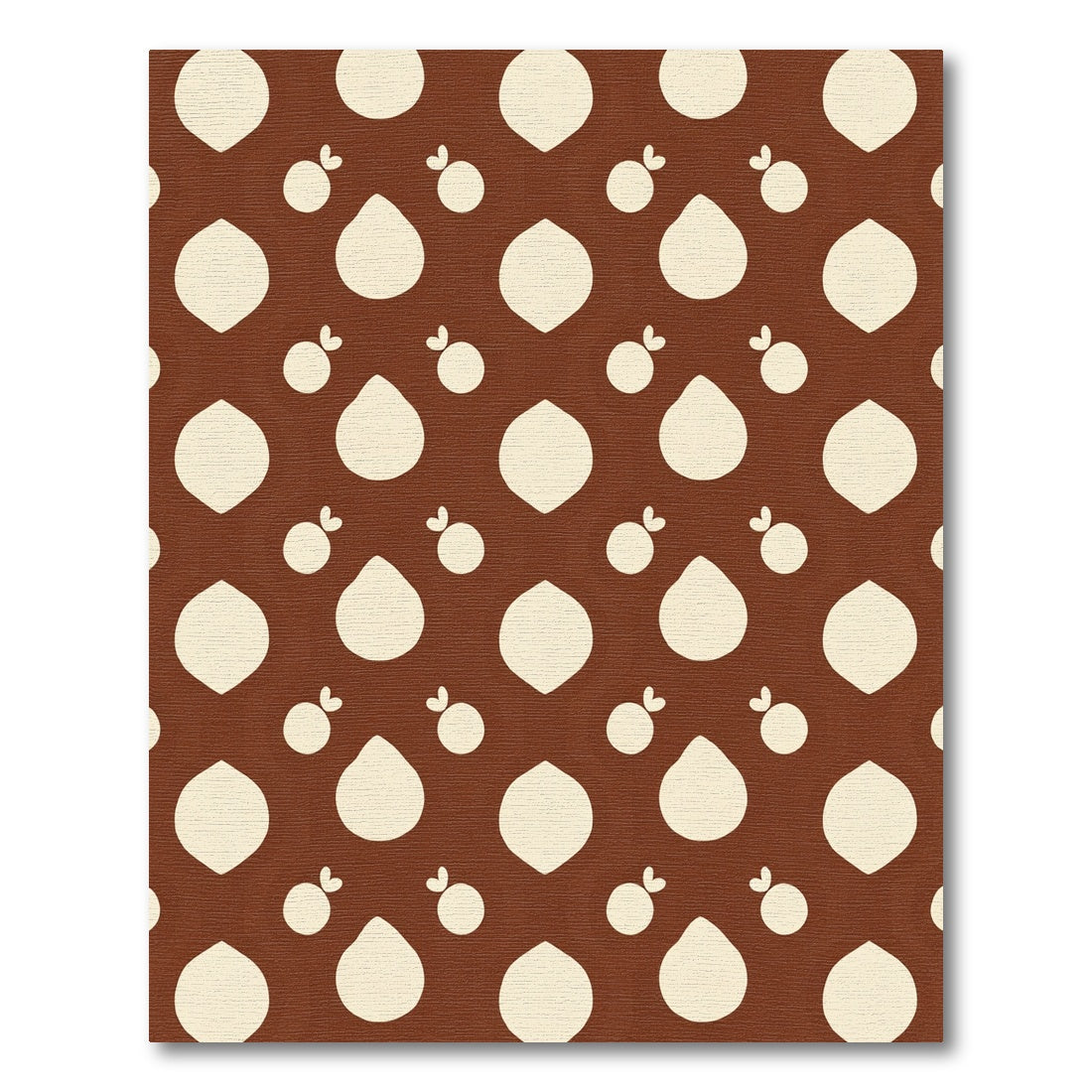 Cream and Brown Droplet Cluster Rug