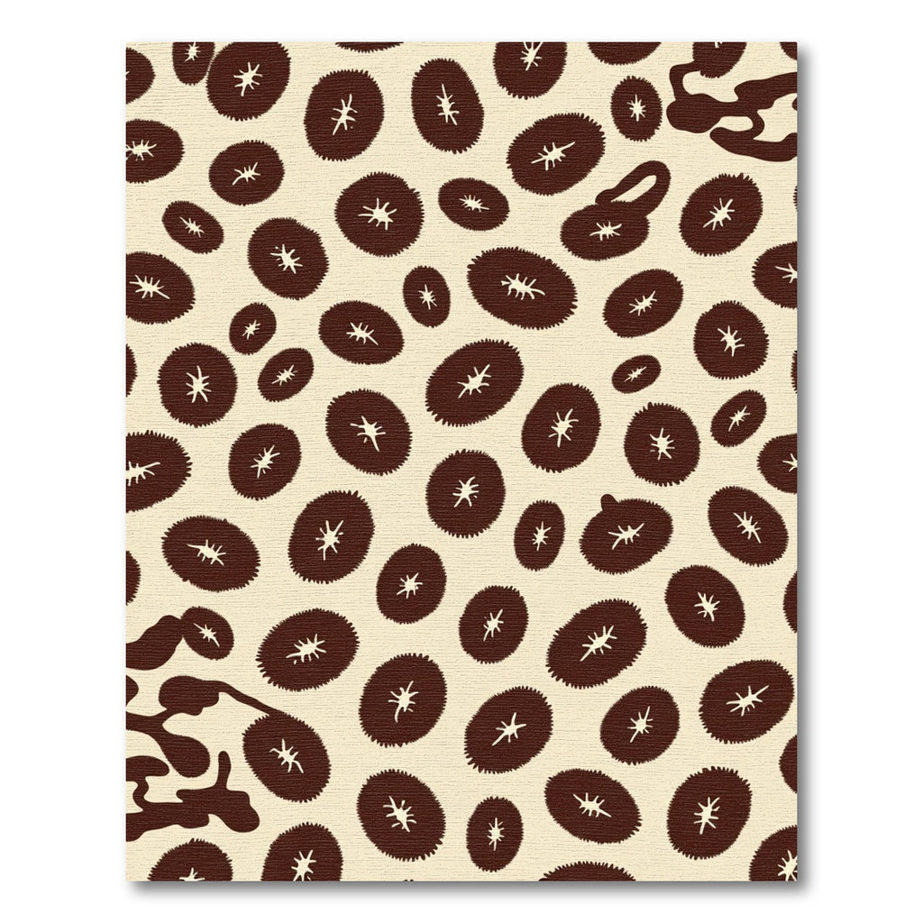 Chocolate Brown Spot Starburst Rug