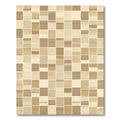 Earthy Tone Textured Patchwork Squares Rug