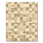 Earthy Tone Textured Patchwork Squares Rug