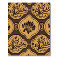 Brown Ochre Organic Tree Medallion Rug
