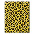 Yellow Black Leopard Print Rug