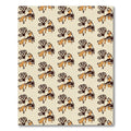 Brown Amber Abstract Floral Arrangement Rug