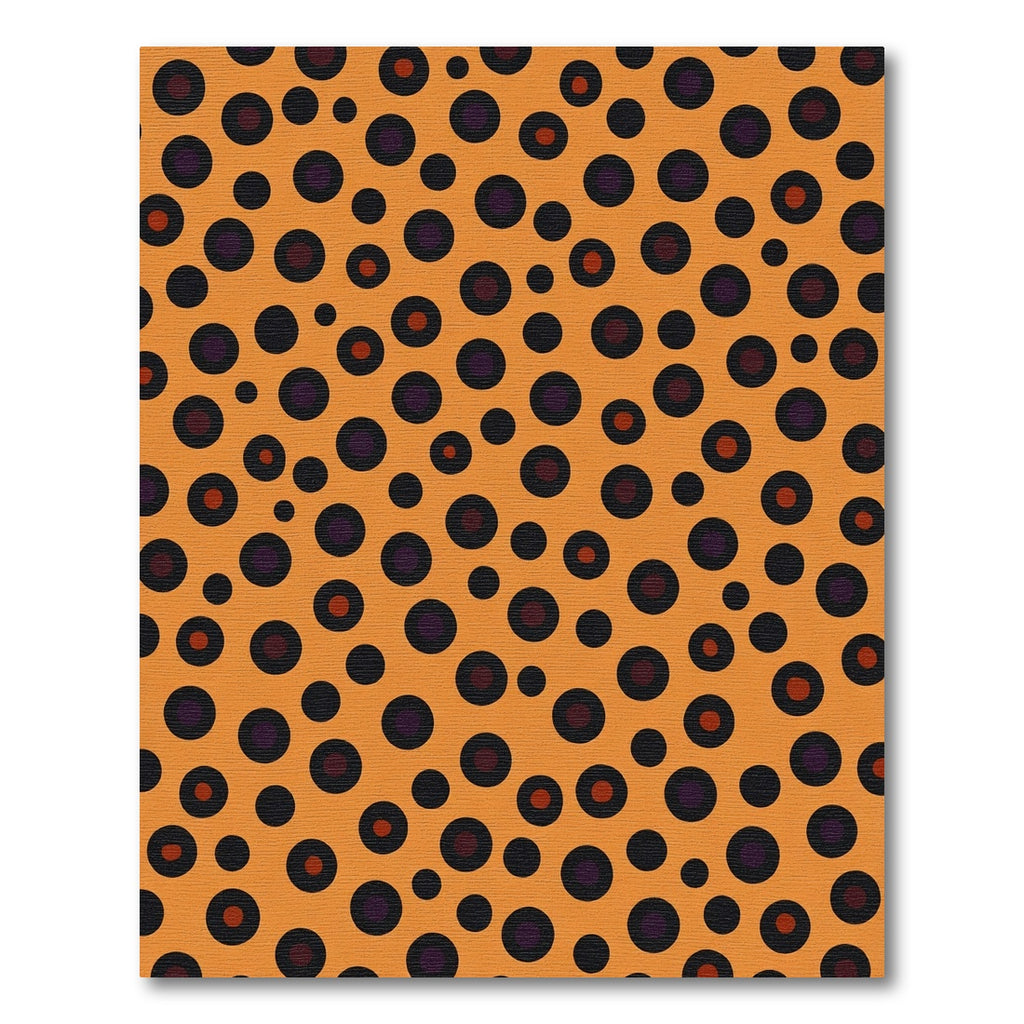Orange Black Purple Dot Scatter Rug