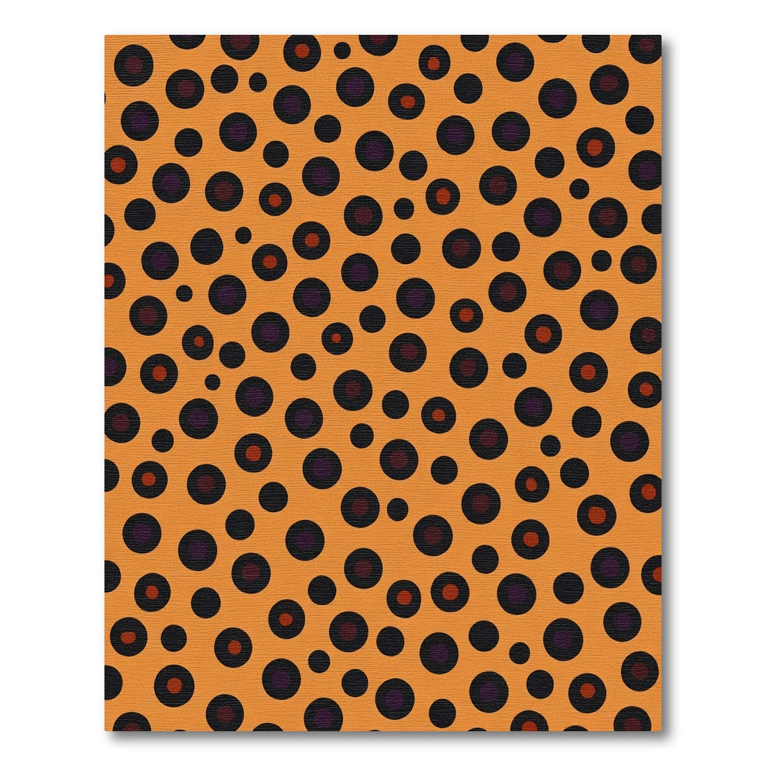 Orange Black Purple Dot Scatter Rug