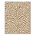 Brown Cream Abstract Maze Rug