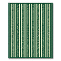 Green White Textured Stripe Rug