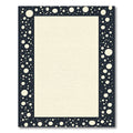 Navy Ivory Spotted Border Rug