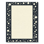 Navy Ivory Spotted Border Rug