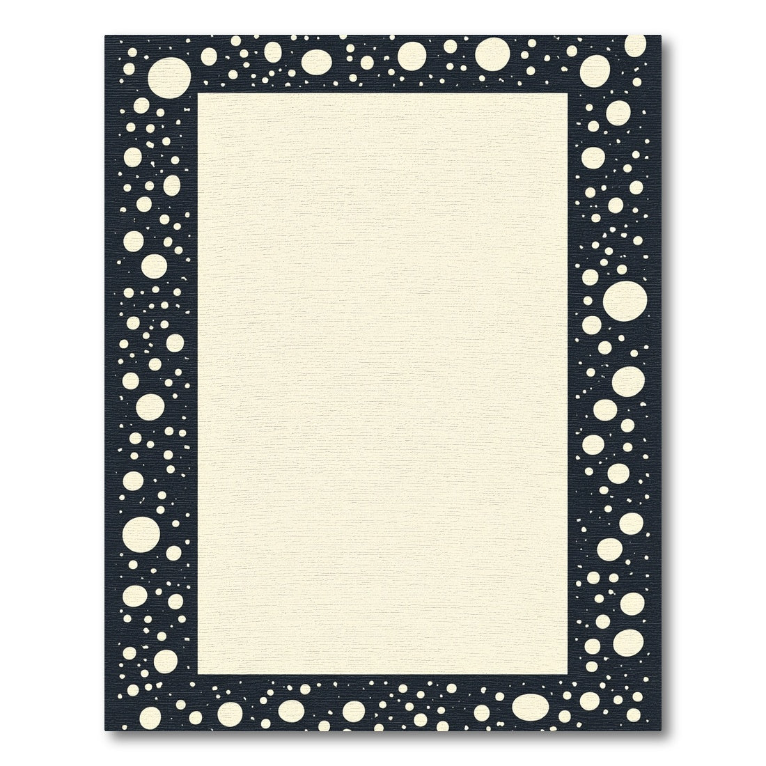 Navy Ivory Spotted Border Rug
