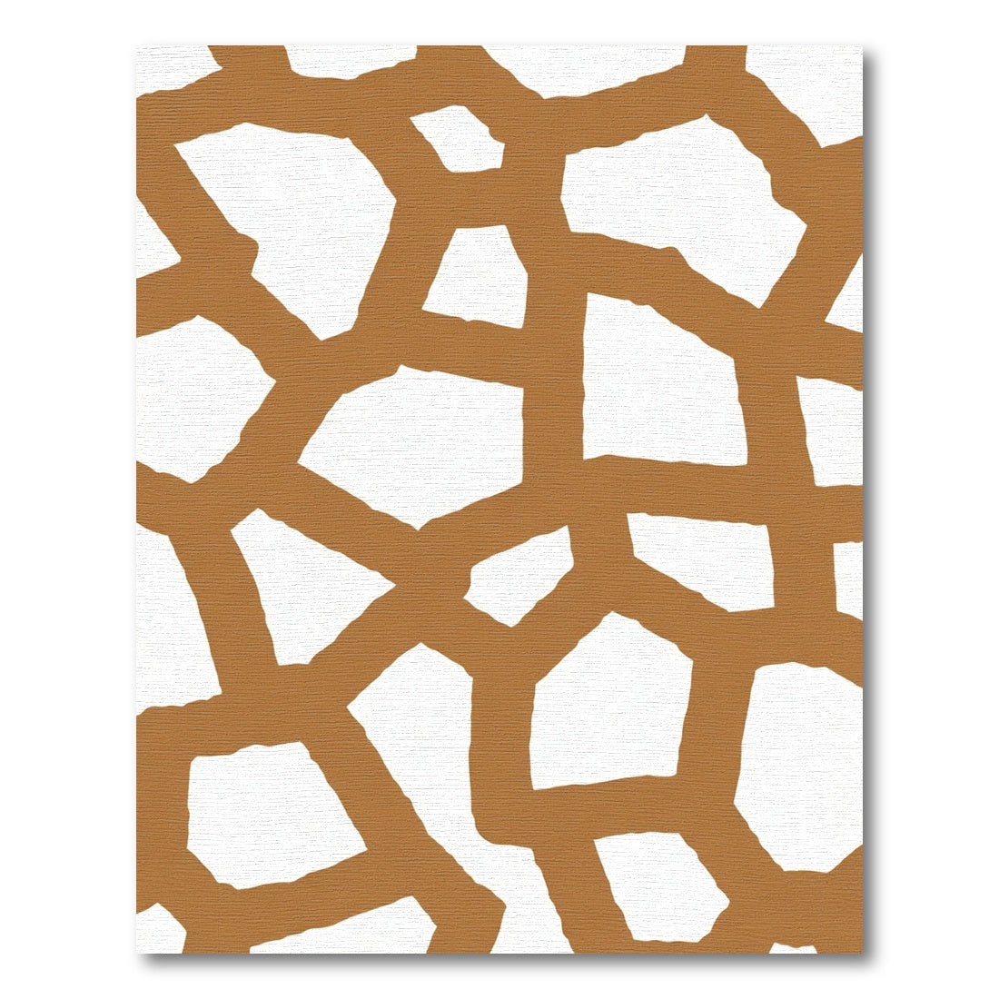 Brown Organic Interlocking Shapes Rug