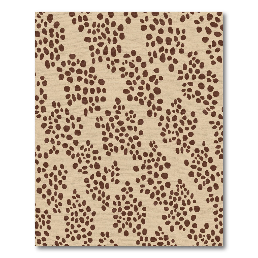 Beige Brown Scattered Dot Cluster Rug