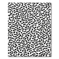 Black Abstract Pebble Scatter Rug
