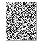 Black Abstract Pebble Scatter Rug