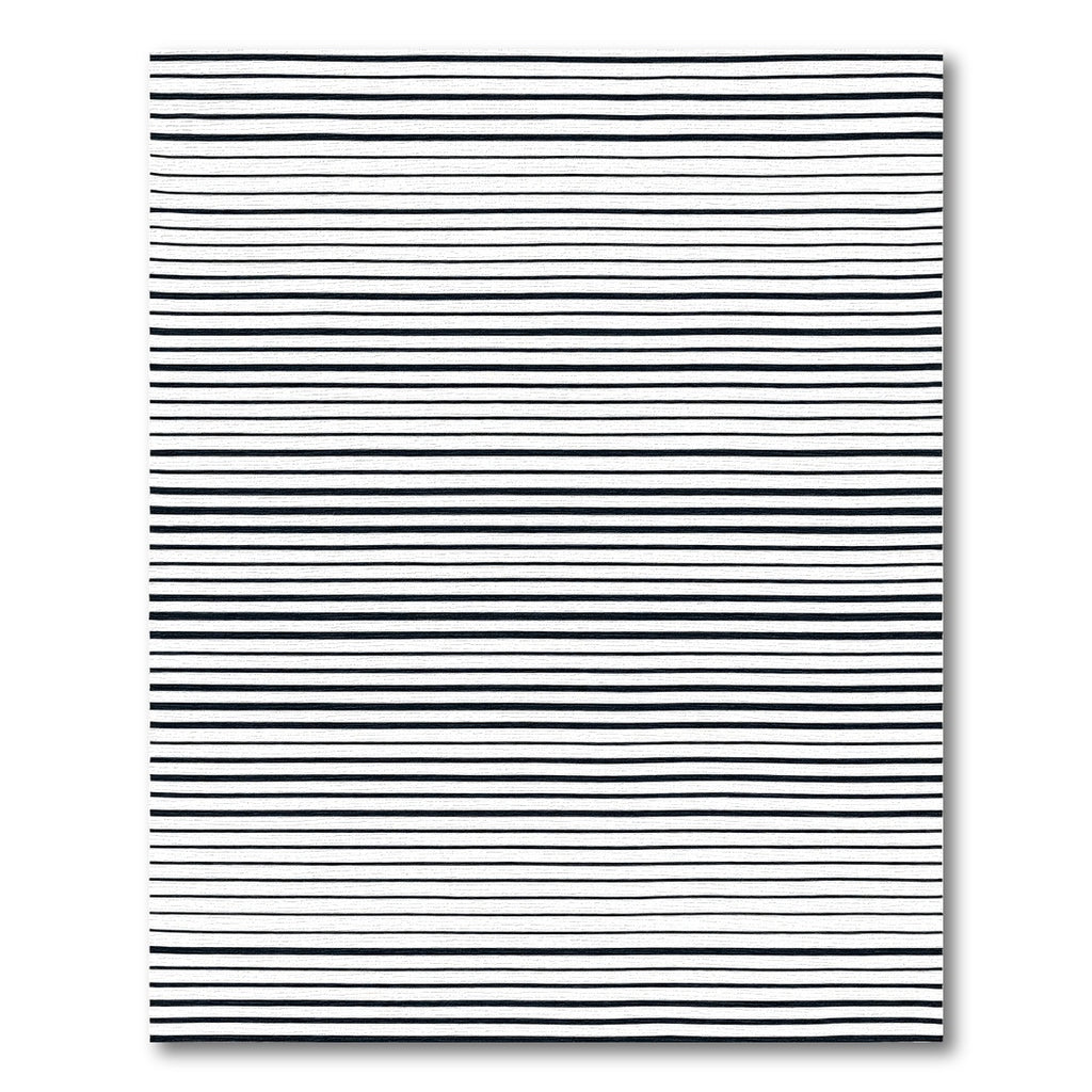 Minimalist Black Horizontal Stripe Rug