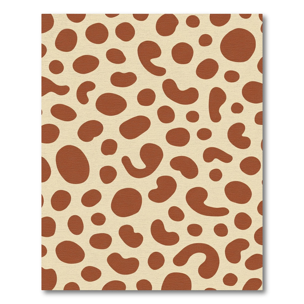 Tan Brown Abstract Blob Rug