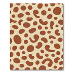 Tan Brown Abstract Blob Rug