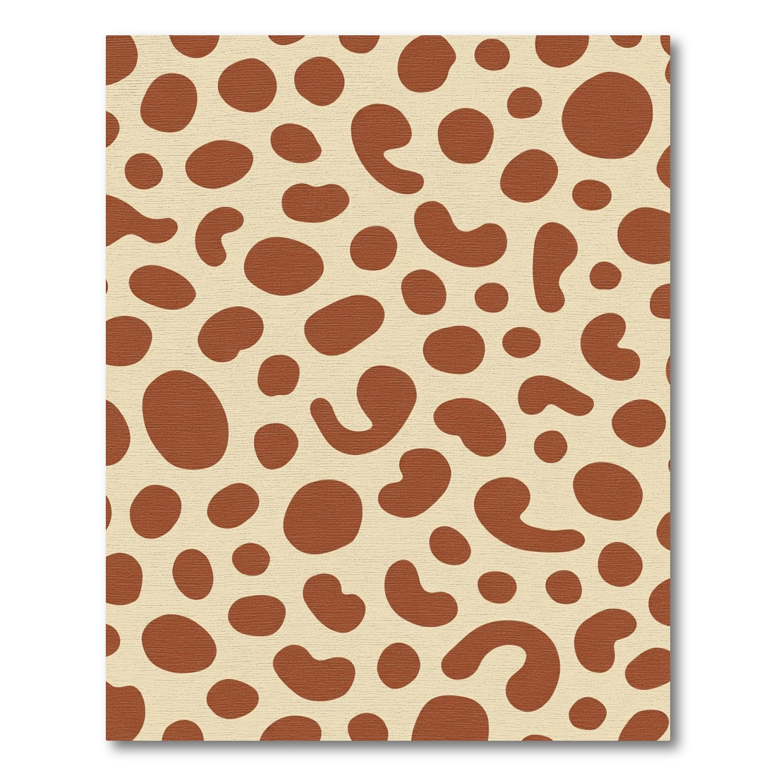 Tan Brown Abstract Blob Rug
