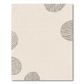 Minimalist Beige Abstract Circles Rug