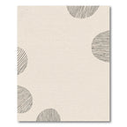 Minimalist Beige Abstract Circles Rug