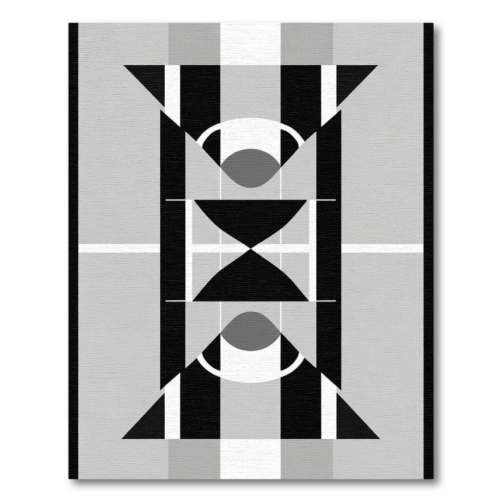 Monochromatic Geometric Art Composition Rug