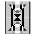 Monochromatic Geometric Art Composition Rug