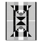 Monochromatic Geometric Art Composition Rug