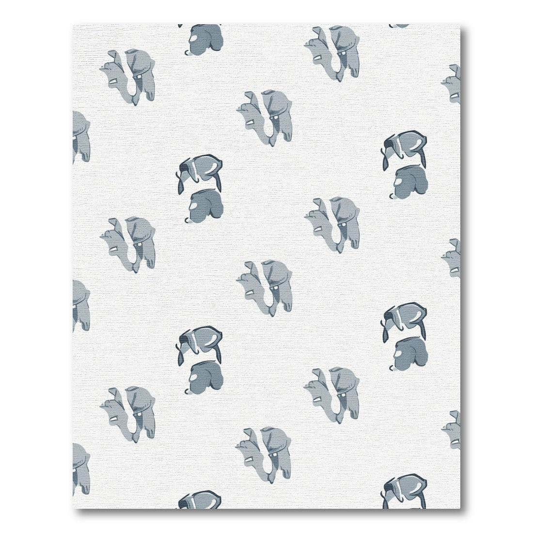 Gray Elephant Childrens Repeat Rug