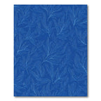 Deep Blue Botanical Line Art Rug