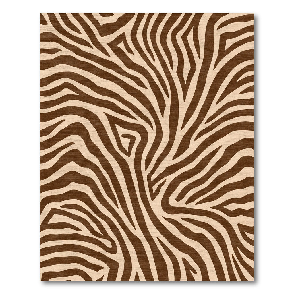 Brown Beige Zebra Stripe Rug