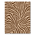 Brown Beige Zebra Stripe Rug