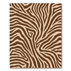 Brown Beige Zebra Stripe Rug