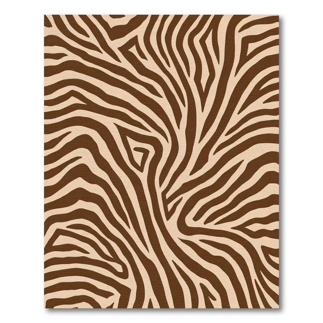 Brown Beige Zebra Stripe Rug