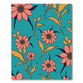 Coral Daisy Grove Teal Rug