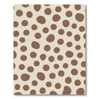 Taupe Circles On Cream Background Rug